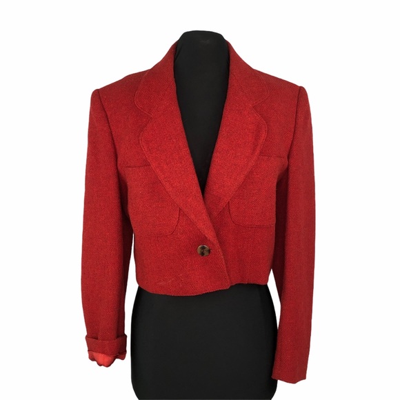 VTG J.G. Hook Cropped Jacket Wool Blend - Picture 2 of 6